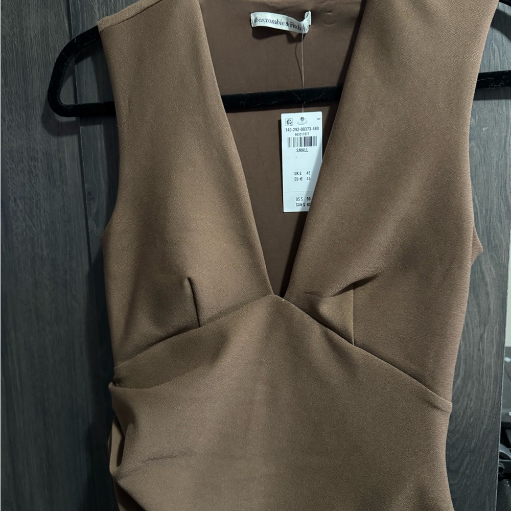 Brown Sleeveless Top